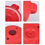 NiuLumea Pentola a pressione per microonde con funzione vapore, cottura rapida di riso, pasta, verdure, strumento da cucina compatto in silicone PP, rosso, 27,5 x 14 cm