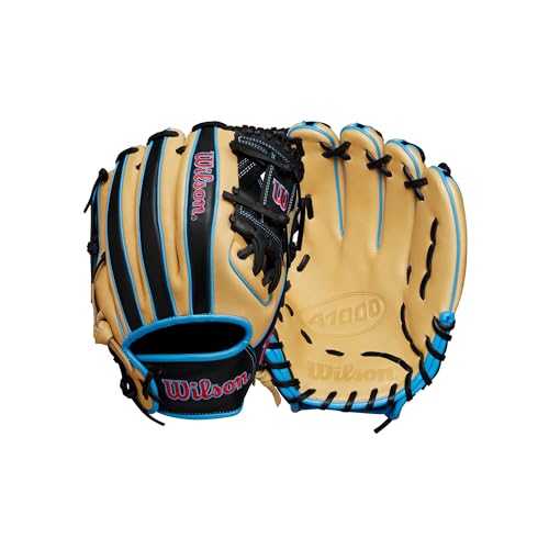 Wilson Fall 2024 A1000® 1786 11.5” Infield Baseball Glove - Blonde/Black/Cool Blue, Right Hand Throw