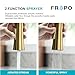 FROPO Brushed Gold Kitchen Faucet, Single Handle Gold Kitchen Sink Faucet with Pull Down Sprayer Modern Stainless Steel Brass Kitchen Faucet with Deck Plate Power Clean Spray Head 1 or 3 Hole