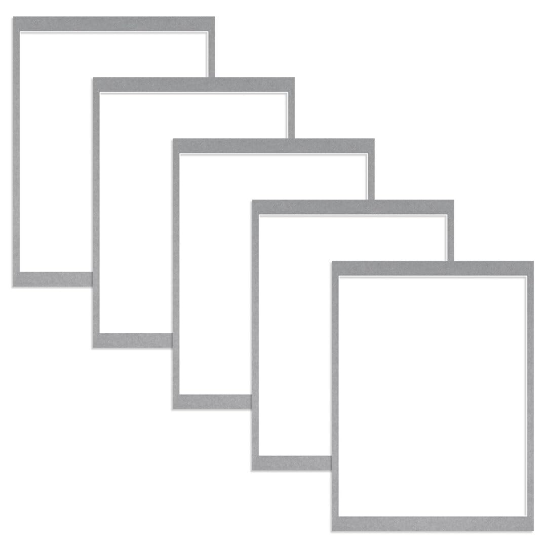 Alison Kingsgate 16X12 Silver Picture Mount - 14X11 Aperture - Pack 5 — image 1