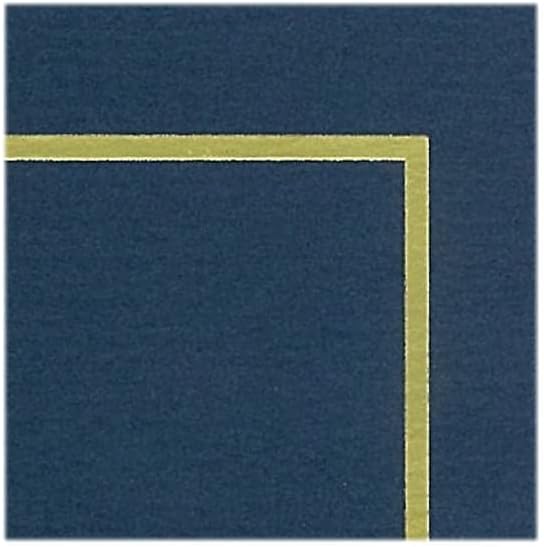Southworth® Certificate Jackets, Navy/Gold Foil Border, Pack Of 5