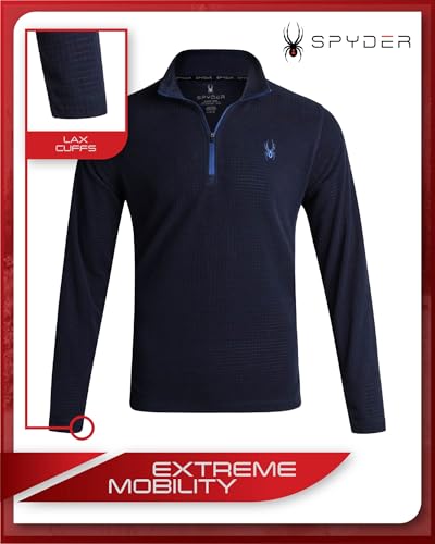 Spyder Mens Quarter Zip Pullover Sweatshirt - Athletic Fleece Sweater Quarter Zip Pullover Men - Mock Neck Sweatshirt for Men3