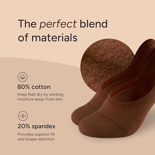 Image of Eedor No Show Socks Women - Low Cut Ankle, Non Slip