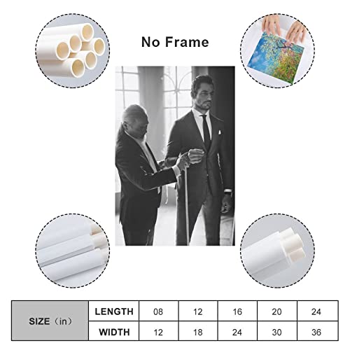 Bludug Black And White Poster Tailor Shop Poster Suit Clothing Store Cloakroom Poster Canvas Painting Posters And Prints Wall Art Pictures For Living Room Bedroom Decor 20X30Inch(50X75Cm) #TOP1