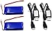 Blomiky 2 Pack 7.4V 1200mAH Lipo Battery Pack with JST Plug and Charger Replacement for UDIRC UD1601 UD1602 Pro Fisca Cheewing 1/16 Scale RC Truck RC Helicopter Drone Vehicles / X6 Battery and USB 2