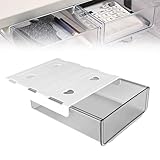 ZLXHDL Schublade unter dem Schreibtisch, selbstklebende Aufbewahrungsbox, multifunktionale Aufbewahrung unter dem Schreibtisch, platzsparend, verstecktes Design, geeignet für die (Premium-Grau)