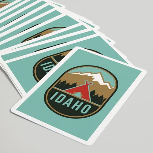 Lantern Press Idaho, Tent y Mountains, 52 cartas póker miniatura 5