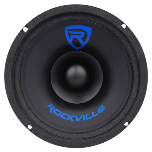 Image of Rockville RM68SP Mid-Range Car Speaker, 6.5 inch, 120W, 8 Ohm, Dual Cone, Kevlar, Foam Suspension, Bullet Phase Plug, CEA Compliant, Perfect for Car Audio