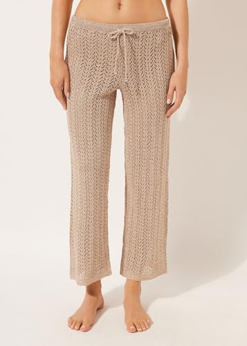 Woman's Long Crocheted Lamé Pants2