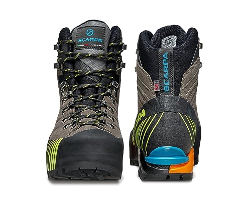 SCARPA Men's Ribelle HD Waterproof Boots for Hiking and Mountaineering - Titanium/Lime - 8.5