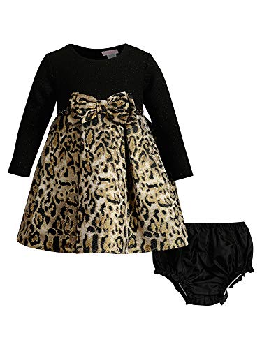 Youngland Baby Girls Special Occasion Holiday Dress, Animal Print, 0-3M