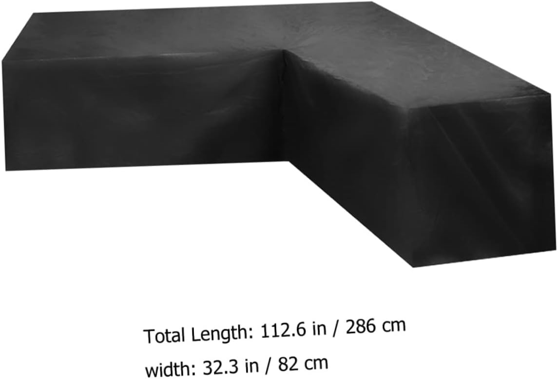 BESPORTBLE Outdoor Shaped Sectional Sofa Cover for Patio Furniture Oxford Drawstring against Dust and Debris