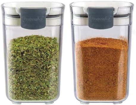 ProKeeper Seasoning & Spice Storage Containers – Airtight, Clear, 2-Pack