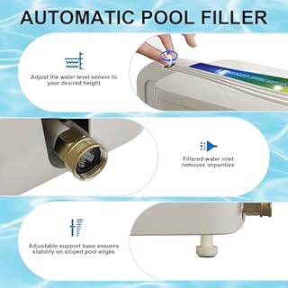 LAJBZ Automatic Pool Filler, Pool Water Level Controller - Adjustable Float Valve, No Power Needed, Prevents Water Loss & Pump Damage, Durable & Easy to Install for Pools, Spas & Fountains