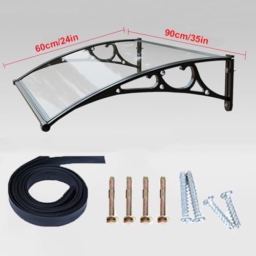Auvent de porte en polycarbonate design élégant et durable pour façade - 8