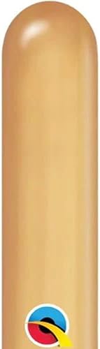 Qualatex Globo de látex torcido de oro cromado 260Q 100ct disponible en Yaxa Guatemala