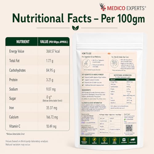 Image of Harad Powder - 200gm + 50gm Free | Harad Churna | Kadukkai, Karakkaya, Harde, Hirda, Inknut | Terminalia Chebula | FSSAI Certified, Lab Tested, No Additives