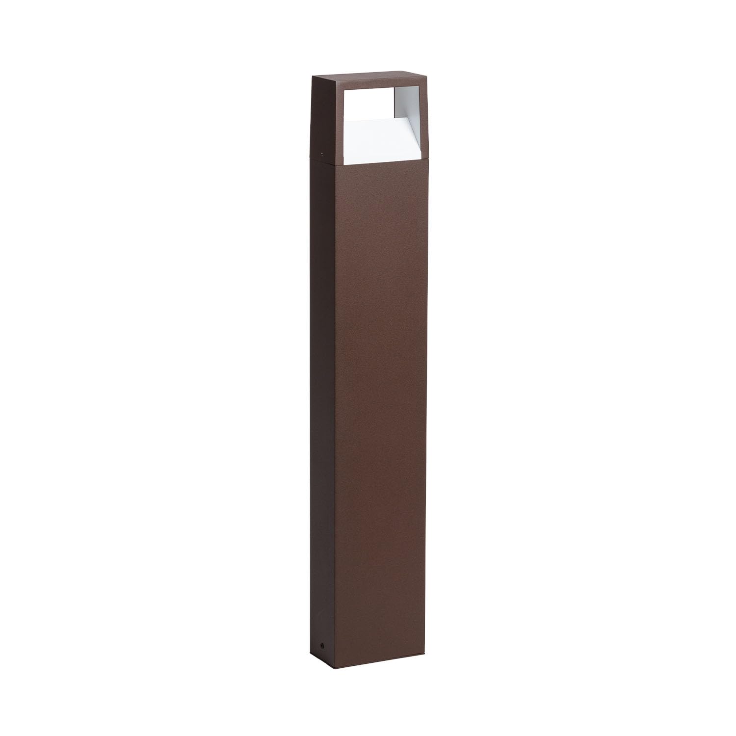 LEDKIA Baliza Exterior LED 9W Superficie Pie 80cm Aluminio Sheffield Óxido