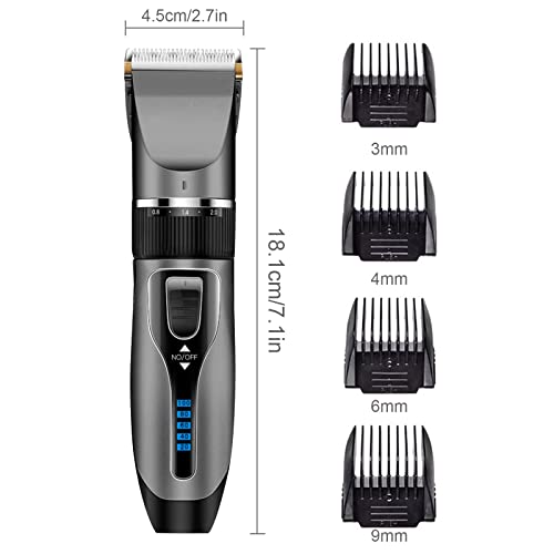 Hair Clippers for Men Professional Cordless Barber Clippers for Hair Cutting Beard Trimmer USB Rechargeable Hair Clippers with LED Display - Image 3