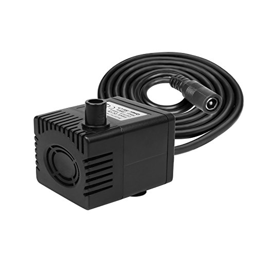 town sister Mini Water Pump 260L/H 3.5W Submersible Pump for Fountain Aquarium Garden Pond Case Fish Tank DC12V Brushless - Head H-Max.2m