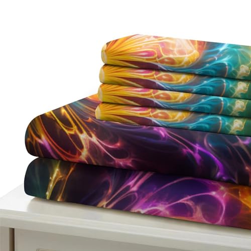 Housse de couette microfibre à fermeture éclair : parure lit papillon double 3pcs