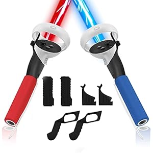 Esimen VR Game Gu-n and Dual Handles Extension Grips for Oculus Quest 2 Extension Handle Superhot VR Bonelab Game…