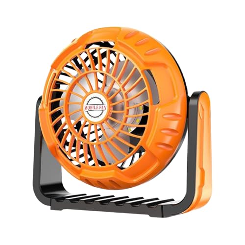 Ventilador recargable, ventilador de campamento portátil, enfriamiento de aire de 3 velocidades, linterna LED recargable 3 velocidades Configuración de configuración impermeable para viajes, picnic, p
