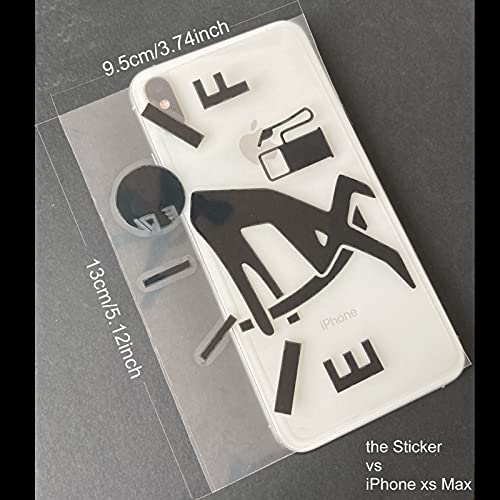 image for ZDTOPA 2Pcs White Funny Fuel Tank Stickers Reflective Fuel Lid Decal H