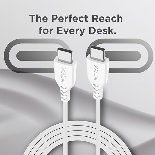 Image of Intex Bolt Quick 22.5W PD Fast Charger Adapter | 1 Meter Type C to C Data Syn, Compatible with iPhone 16 /16 Plus /16 Pro /16 Pro Max, 15 /15 Plus /15 Pro /15 Pro Max, Laptop & Other Devices - White
