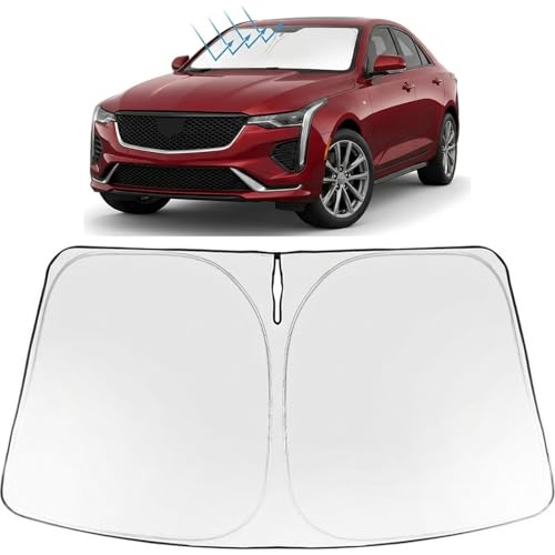 Image of Proadsy Windshield Sun Shade for Cadillac CT4 2020-2026 Foldable Front Sunshade Protector Sun Visor Blocks UV Rays Keep Car Cooler Accessories