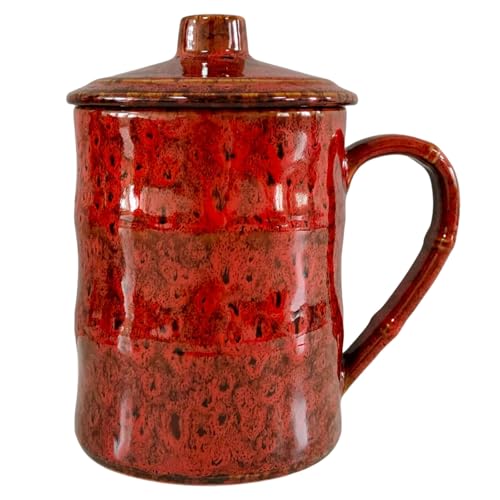 KOPYFANTAP Taza Grande Gigante 750 ML, Taza de Café Jumbo de Cerámica con Tapa, XXL Big Mug de Gres para Oficina y Hogar,...