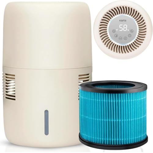 Smart Evaporative Humidifiers for Bedroom with App Control & 3L Tank – Mist-Free, No White Dust – Quiet Operation for Better Sleep – Beige Humidifier Klarta Humea