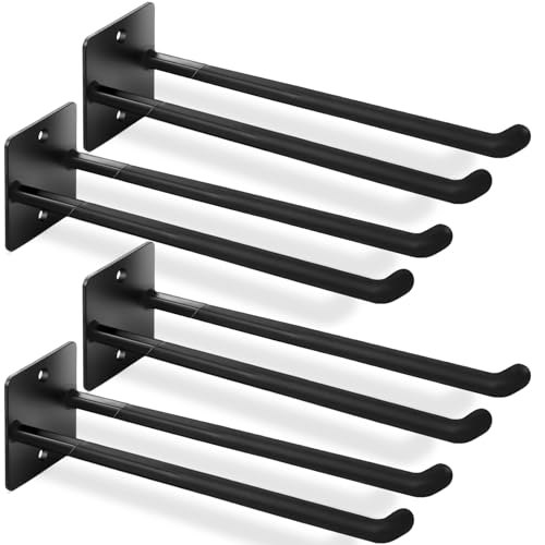 GSYJMRH 14" Large Garage Hooks Heavy Duty, Extra Large 4-Pack Steel Heavy Duty Garage Hooks,Utility Garage Wall Hooks for Hanging Yard Tools,Car Tires, Ladders,Chairs and More