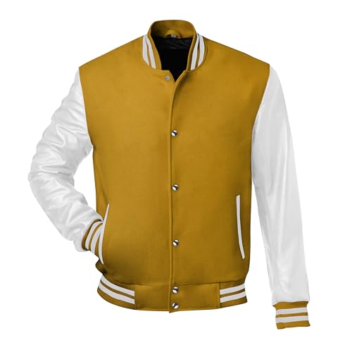 Image of Red And Black Letterman Jacket Men - Mens Black Varsity Letterman High School Baseball Bomber Jacket