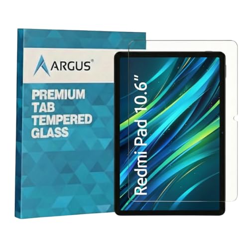 Image of Argus Tempered Glass Screen Protector for Xiaomi Redmi Pad 10.61 Inch (2022) - 9H Hardness, HD Clear, Anti-Scratch & Smudge Resistant, Bubble-Free Easy Installation (Pack of 1)