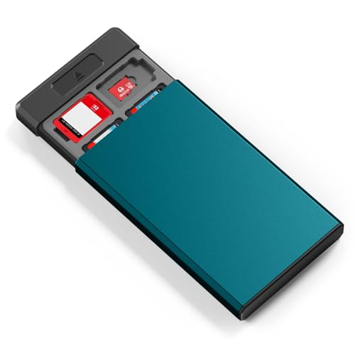 Image of HEIYING Switch Game Card Case for Switch 2 /OLED / Lite Game Cards, Metal Switch Game Holder with 20 Games Card Slots and 20 Micro SD Cards Slots