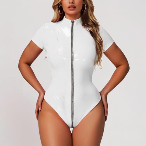 Collants scintillants d'une élégance séduisante blanche - 2
