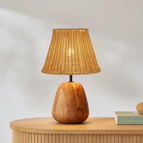Lamsu 231002A1 Small Lamp Shade Replacement, Boho Lamp Shades For Table Lamps, Hand Woven Washable Pp Rattan Lampshades thumb #7
