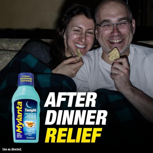 Image of Mylanta Tonight Heartburn & Gas Relief, Honey Chamomile, 10 oz (Pack of 3)