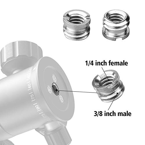 Adaptador de tornillo de rosca convertidor 3/8 a 1/4 en pack metálico de alta resistencia, 22 piezas 5