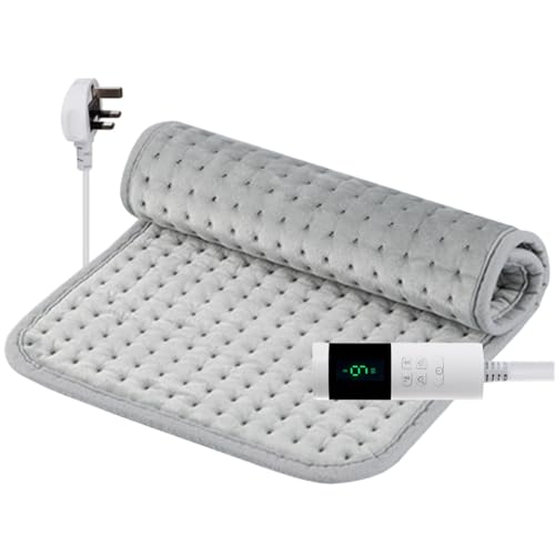 Lullaxx Heating Pad Electric Heat Pad Designed To Relieve Back Neck And Leg Pain Features Multiple Temperature SettingsAutomatic Shut-off Washable(12 * 24 Inches Gray)