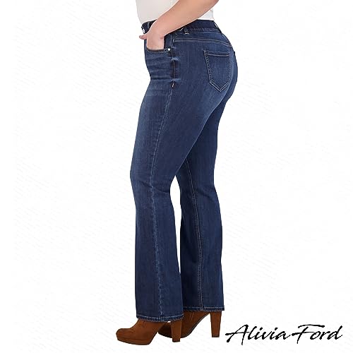 Women's Plus Size Jeans for Women - High Rise Elastic Plus Size Bootcut Jeans for Women - 32" Inseam2