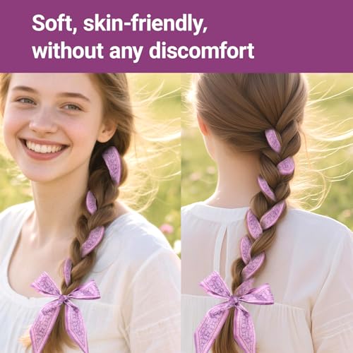 CAVETEE 4 PCS Fashion Scarves for Women, Hair Scarves Headbands for Women Versatile Hair & Handbag Accessory3