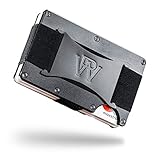 RFID Kreditkartenetui 15 Karten mit Geldklammer | Kartenetui RFID NFC Schutz | Mini Portemonnaie Herren | Geldbeutel Karten | Geldklammer Herren