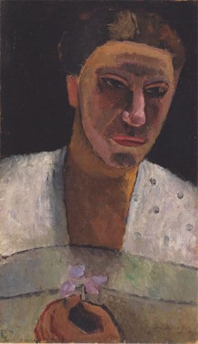 Portrait de femme à la fleur affiche toile Paula Modersohn Becker décoration romantique