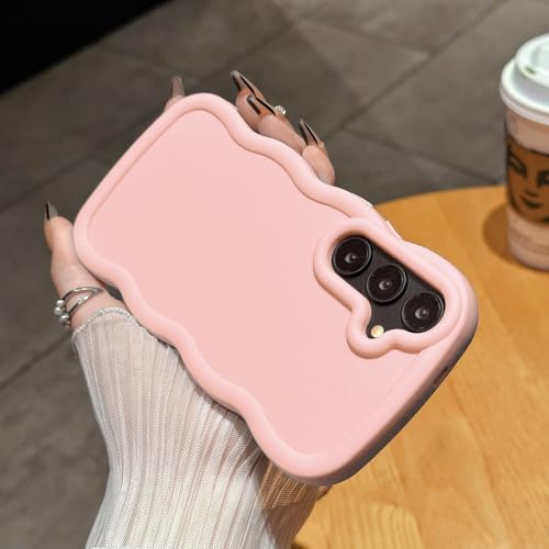 WOGROO Slim Fit Case for Samsung Galaxy S23, Wave Frame, Cute Soft TPU Thin Protective Phone Cover for Women, Light Pink - image 9