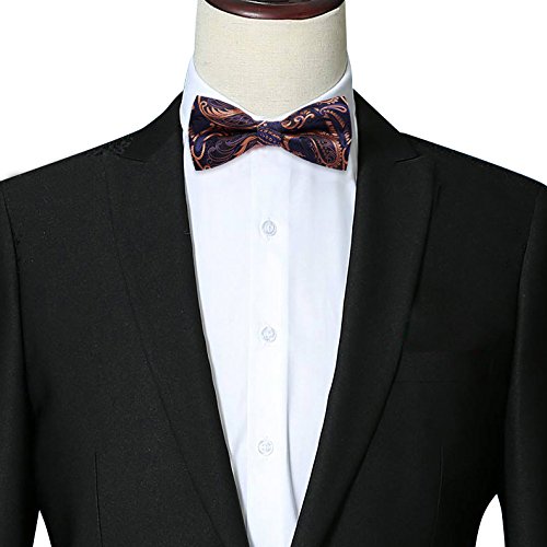 Ausky 8 Packs Elegant Adjustable Pre-Tied Bow Ties For Men Boys In Mixed Colors (D) #TOP6