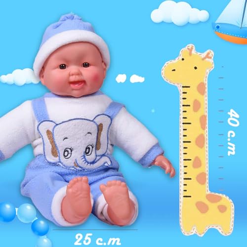 Image of Happy Baby Laughing Musical Boy Doll with Touch Sensors & Sound for Kids (Girls & Boys), 40H x 25L x 13W cm (Medium, Multi-Color)