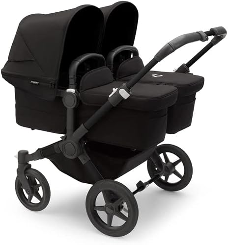 Bugaboo Donkey 5 Bassinet Fabric Complete - Newborn Twin Stroller Accessory - Midnight Black