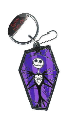 Nightmare Before Christmas Jack Skellington Coffin Disney Enamel Key Chain